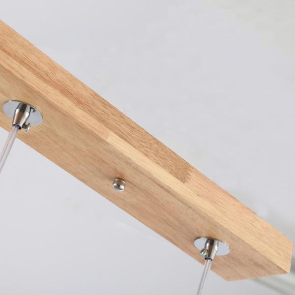single head suspended Dinner room pendant light E27 bulb Top grade Thailand Oak wood