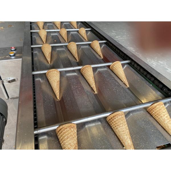 Efficient Ice Cream Cone Baking Machine Stainless Steel Material Durable
