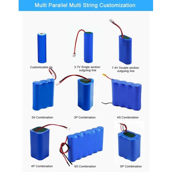 ODM Lithium Battery With Custom Shape Logo, 4V-29V 2.5Ah-50Ah For Tools Toys Digital Gadgets