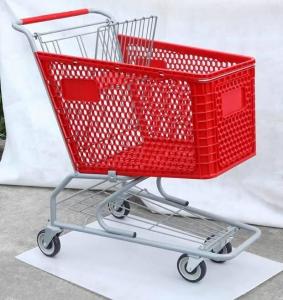 China Plastic Trolley, American Type Shopping Cart, Supermarket Trolley ,Shopping Trolley ,Hand Trolley on sale