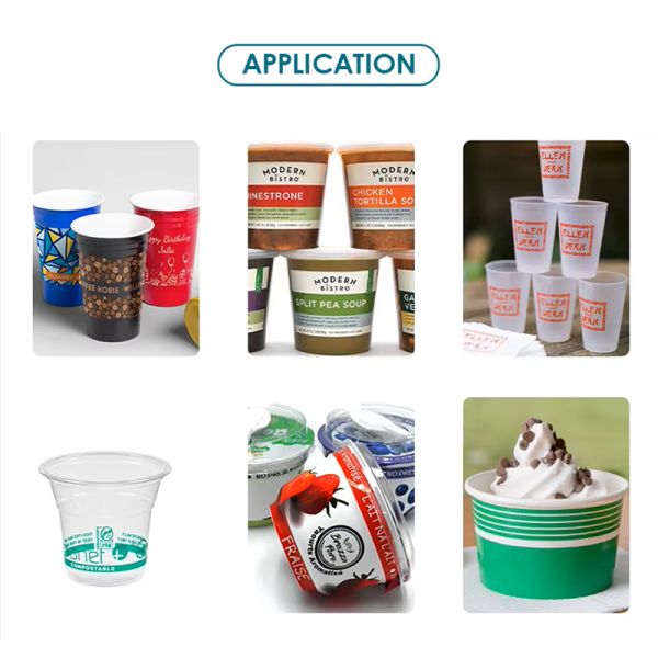 Desktop Semi Automatic Labeling Machine Conical U Shaped Dispenser For Coffee Plastic Cups