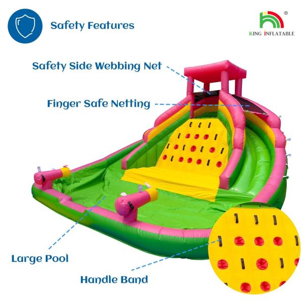 Commercial Inflatable Water Slides with Pool Double Lane Water Slides Inflatable for Kids and Adults