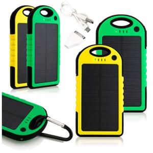China external battery charger 5000mah solar power bank on sale