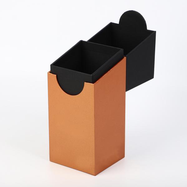 luxury single wine brandy whisky bottle gift Boxes Flip Open Top rigid cardboard box