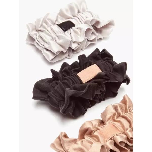 Colored Washable Silk Scrunchie , 19 Momme Stretchy Hair Ties For Girls