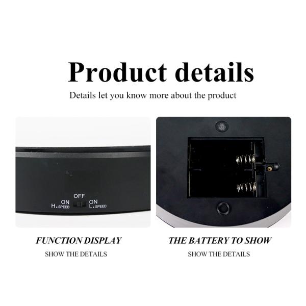 Real Mirror Face Electric Rotating Display Stand With High And Low Speed Rotation