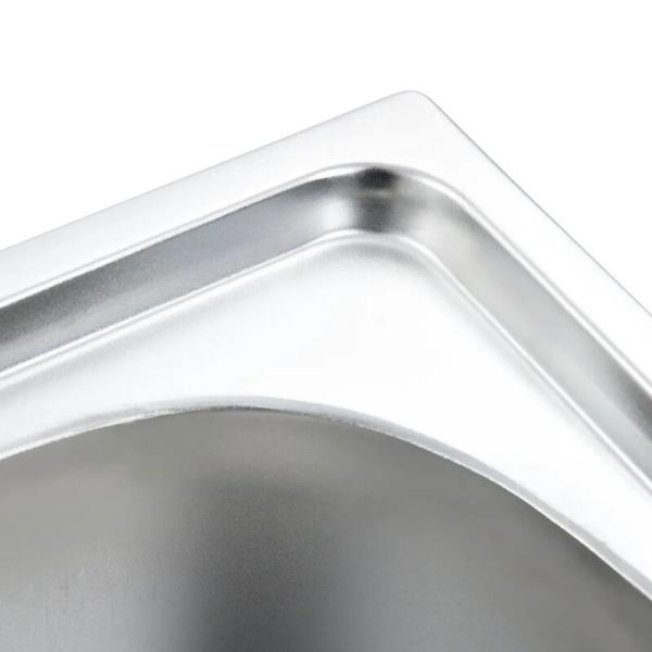 0.6mm Single Bowl Topmount Kitchen Sink With Drainboard Electroplated