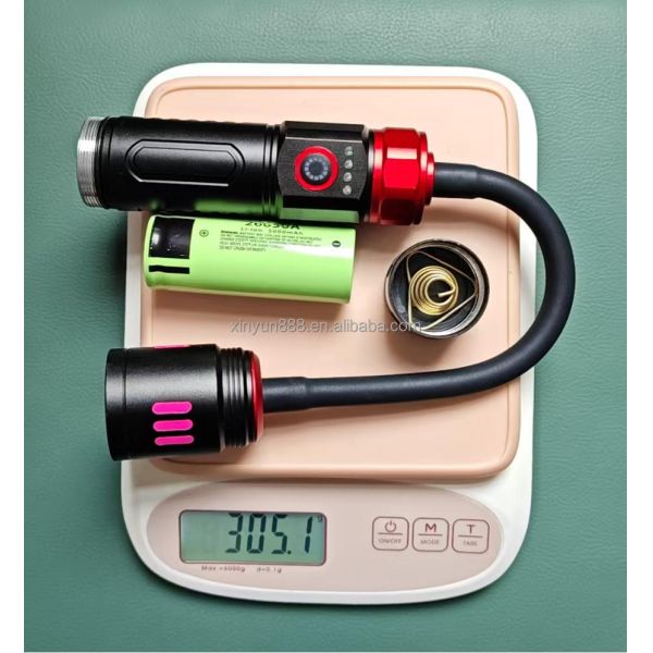 2026 Cross-border Magnetic Working Lamp, Multi-angle Bend, Car Inspection Lamp, USB Charging, White Laser Zoom Flashlight