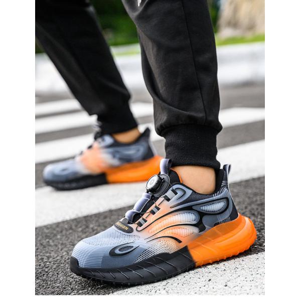 Summer BOA Rotating Button Work Shoes with KPU Flying Knit and Kevlar Anti-stab Safety Features