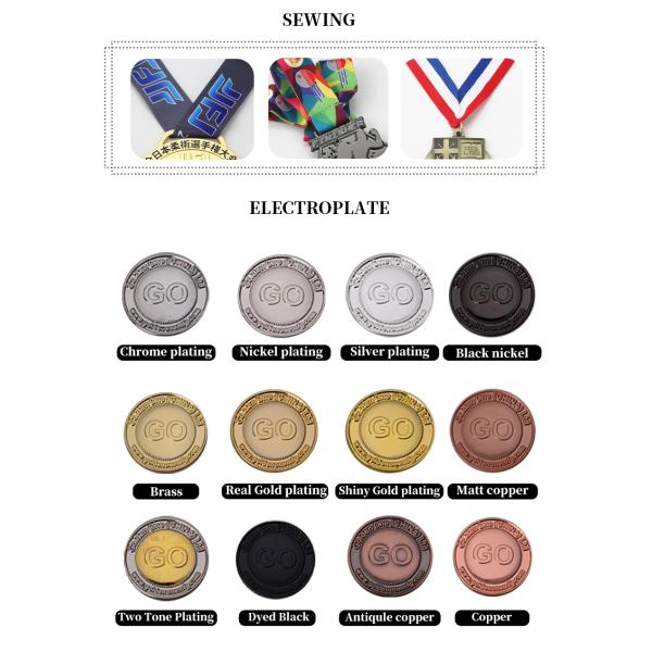 Circle Custom Made Medallions , Tiara Flower Ribbon Karate Personalized Race Medals