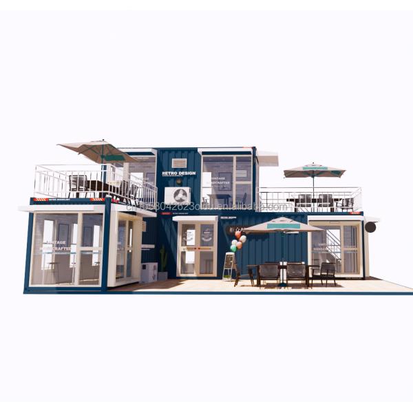 Foldable Steel Structure Container Houses for Bars and Cafes