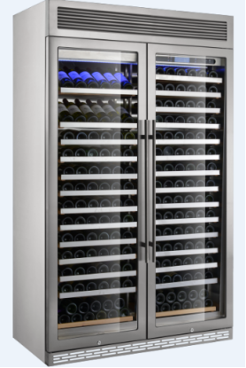 Silent Compressor Wine Cooler Blue LED Display High Efficient Evaporator