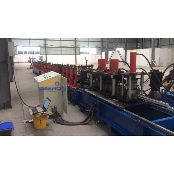PLC Control Automatic Strut Channel Roll Forming Machine Hydraulic Cutting Device