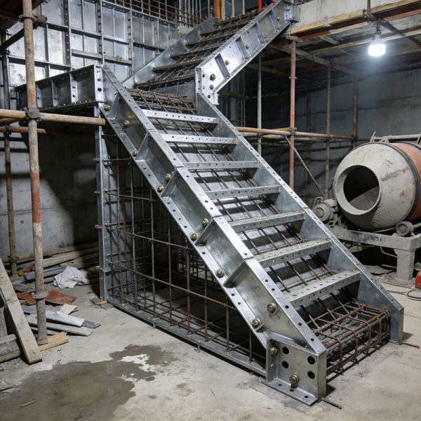 Structural Steel Stair Formwork Precision Mold System For Concrete Stair Formation