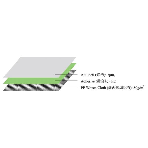 Aluminum Foil Coated PP Woven as roof reflective insulation