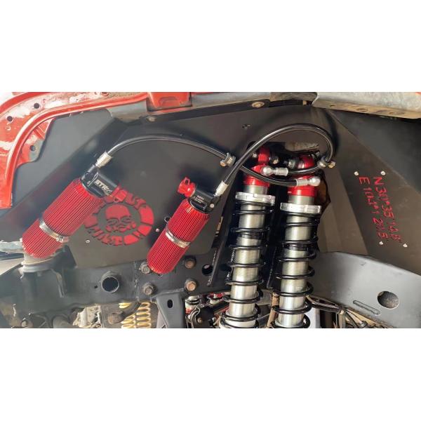 2 Way Twin Coilover Shock Adjustable Aluminum 16 Inch Coil Over Shocks