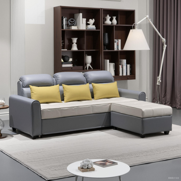 Modern Minimalist Small-sized L-shaped Multifunctional Sofa Bed