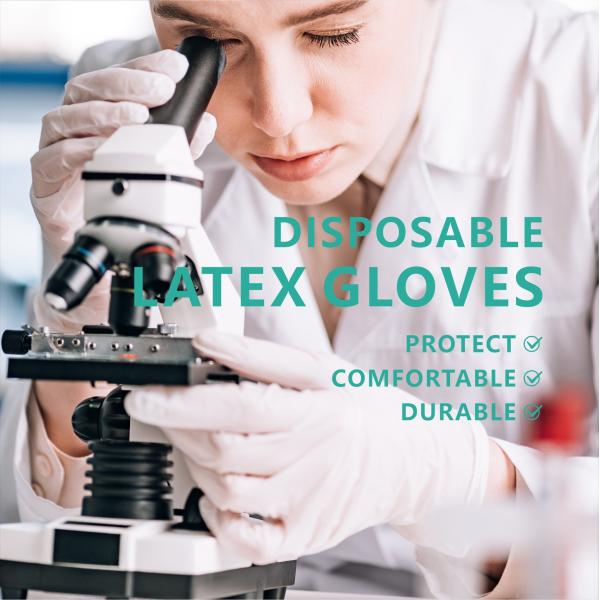 Protective Disposable Latex Gloves Powder Free AQL1.5 AQL2.5 AQL4.0 Grade