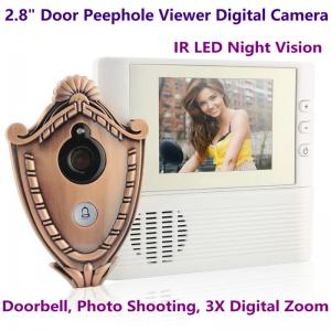 Buy cheap 2.8 LCD Screen Digital Door Peephole Viewer Camera IR LED Night Vision Home Security Door Eye Electronic Doorbell Alarm product