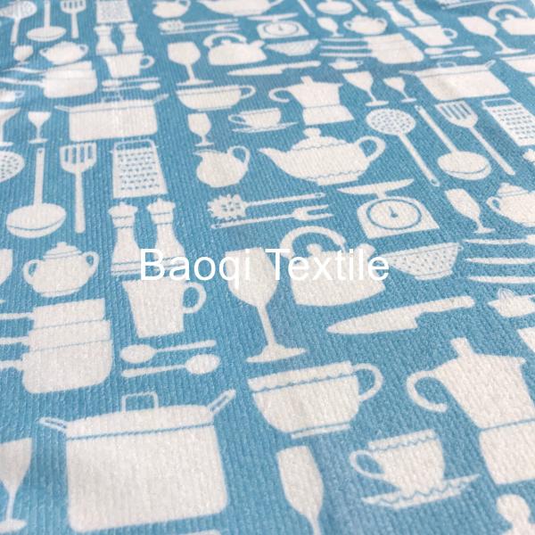 Printed 100% poly bathroom absorb water drying wipes，,microfiber cake towels kitchen cleaning rags size 40*60cm