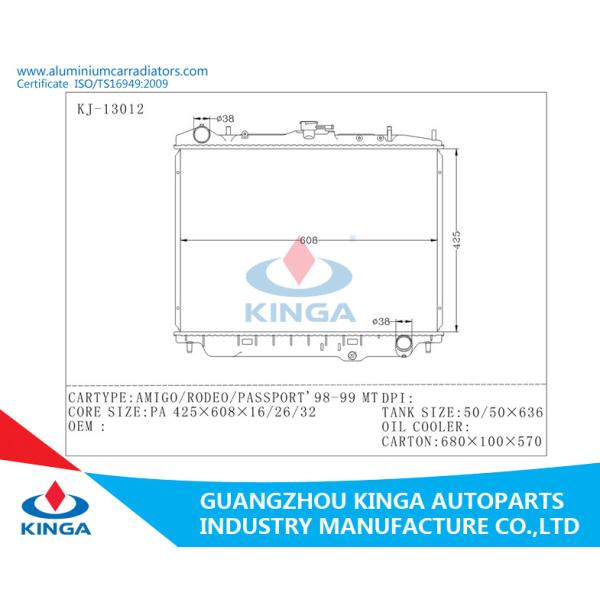 Automotive Engine Radiator For ISUZU AMIGO / RODEO / PASSPORT ' 98-99 MT