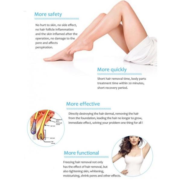 No Pain 3 Waves Diode Laser Hair Removal Machine 1200W