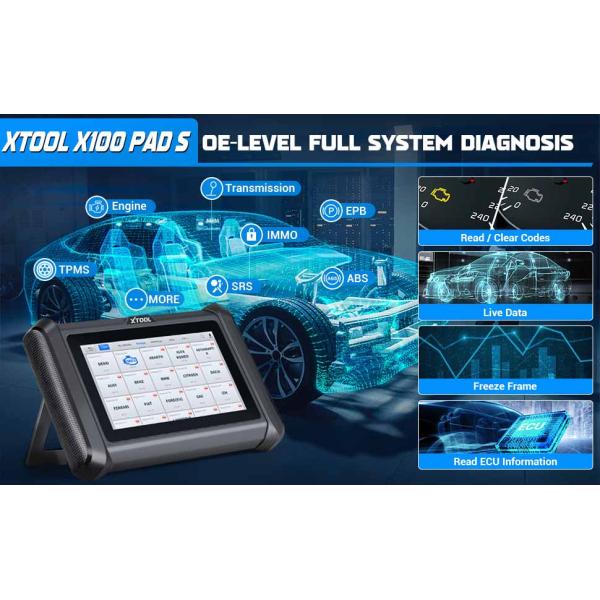 XTOOL X100 PAD S Full System Diagnosis 23+ Service Functions Upgraded Version of X100PAD PLUS