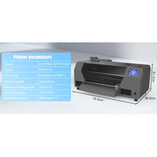 KECAI Custom 30cm A3 Dtf Printer Xp600 Transfer Printing Machine Best Touchscreen Dtf Printer with 1-year Warranty for Beginners