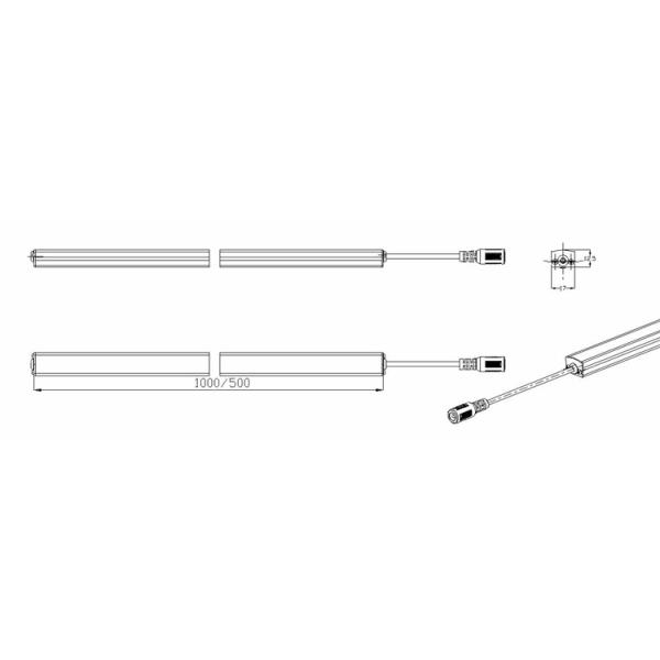 60 Led / M Waterproof 5730 Linear LED Light Bar , Rigid LED Strip Light