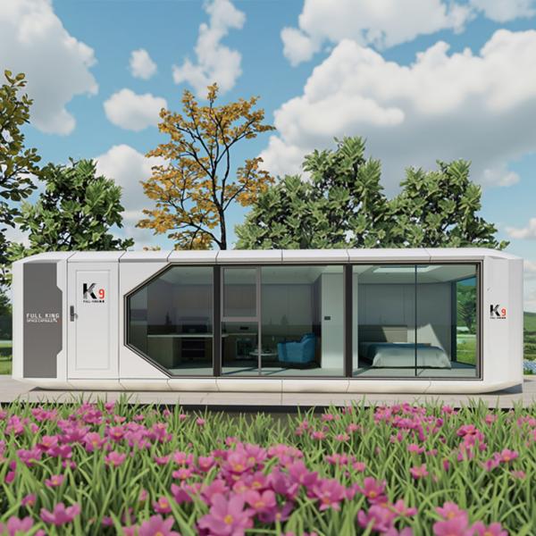Minimalist Tech Style Ecocapsule Tiny House Steel Structure Sandwich Panel House