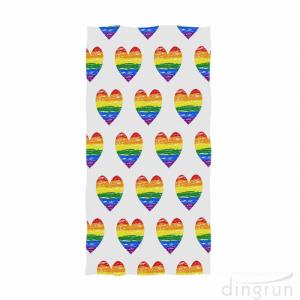 China Homosexual Love Rainbow Hand Towels Gay Pride Bath Bathroom Shower Towels on sale