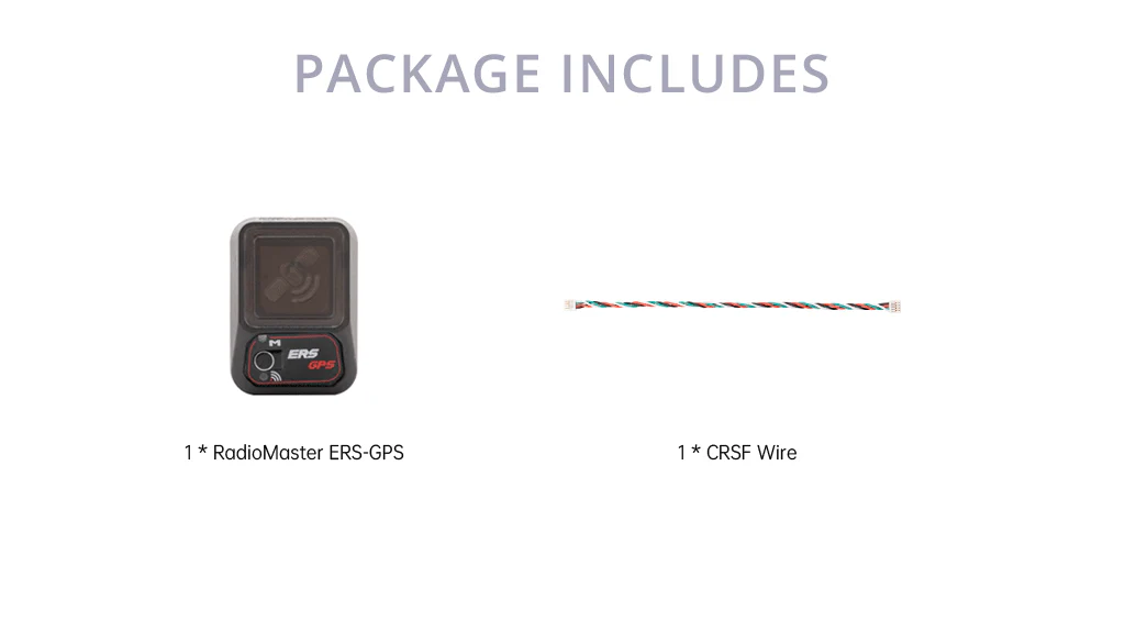RadioMaster ERS-GPS Precision GPS Sensor for Compatible ExpressLRS PWM Receivers Measuring Speed in Airplanes Jets Boats Cars