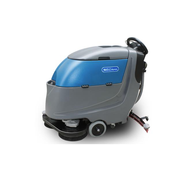 Two Brushes Battery Powered Compact Floor Scrubber Cleaning Machine High Efficiency