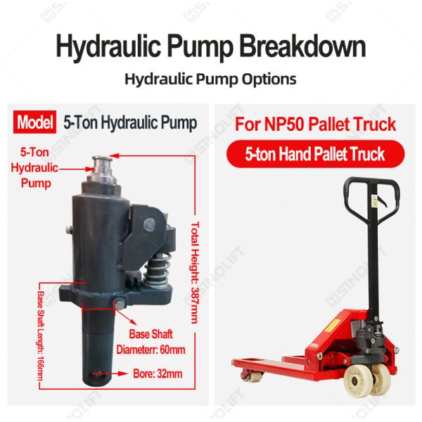 NP50 Hand Pallet Truck Welded Hydraulic Pump Assembly