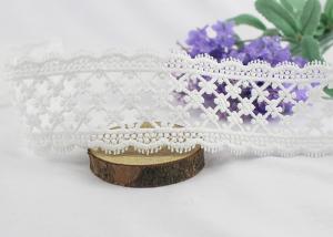 Buy cheap Vintage Delicate Crochet Floral Lace Trim 100 % Cotton For Bridal Veil / Baby
