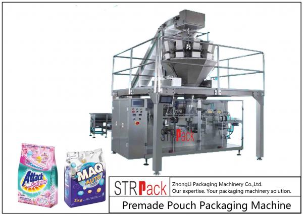 Quality Powder / Granules Premade Pouch Packaging Machine High Efficiency With Linear Weigher for sale