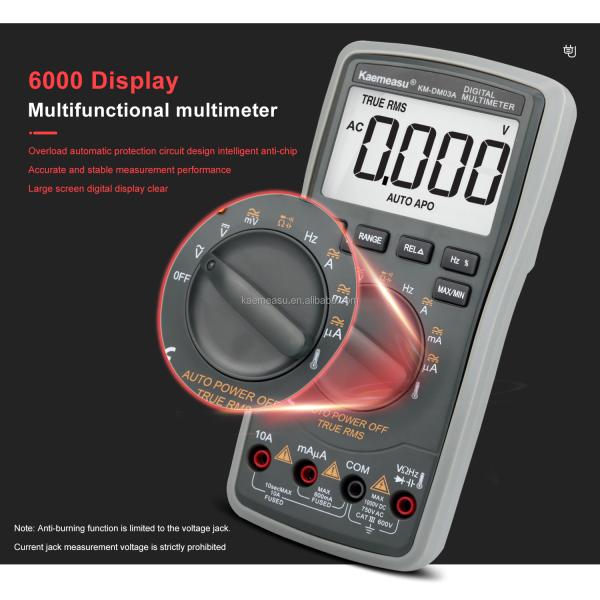 Hot sale 6000 Counts Maintenance instrument DC/AC Square-wave output True RMS Electronic Industrial Multimeters