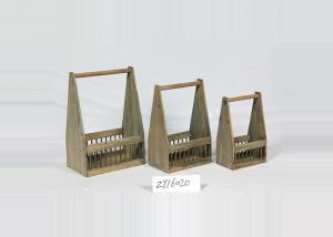 Buy cheap 3 Sets Hand Made Bamboo Vintage Wooden Crate Basket product