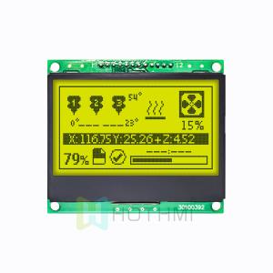 3.0" LCD 128x64 Graphic LCD Display | STN Positive Display | Yellow-Green