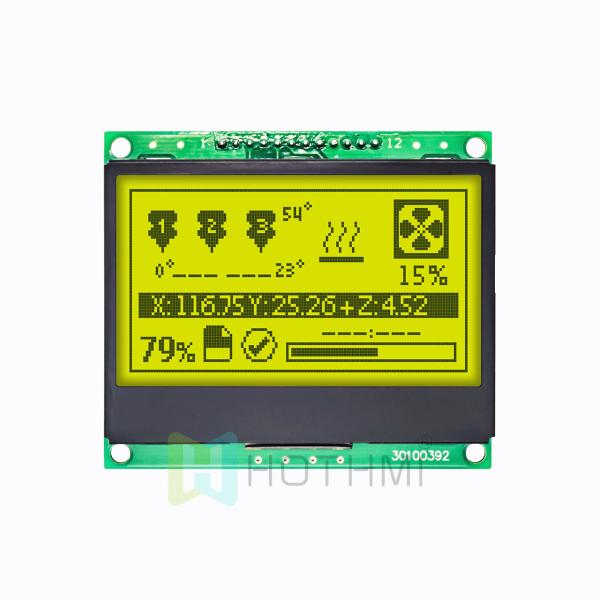 3.0" LCD 128x64 Graphic LCD Display | STN Positive Display | Yellow-Green