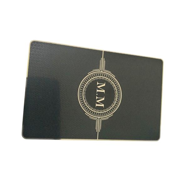 Stainless Steel Black Metal Card CR80 Gold Silver Print