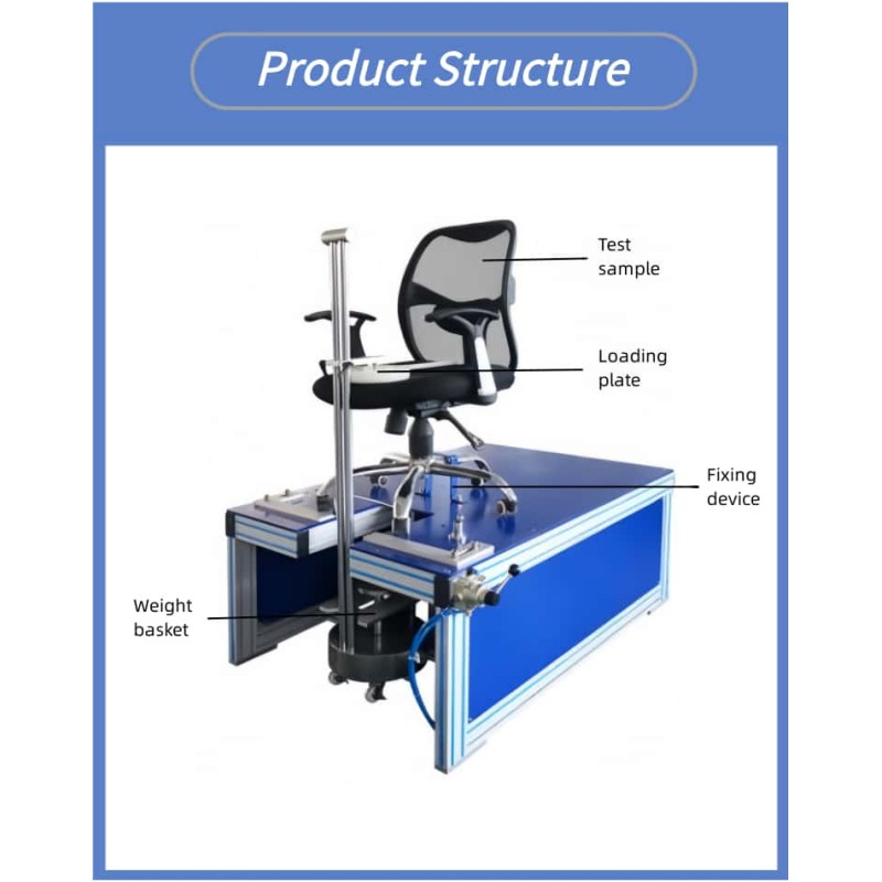 HK-821 Office Chair Stability Testing Machine Seat Front Rear Stability Tester for Furniture Laboratory