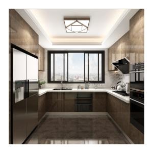 Buy cheap Waterproof Fireproof Modern Style Customized Wooden Kitchen Cabinet with Blum from wholesalers