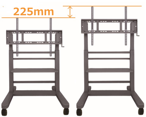 High Quality 40Kgs Interactive Whiteboard Stand Flat Screen Cart Lift Mute Casters