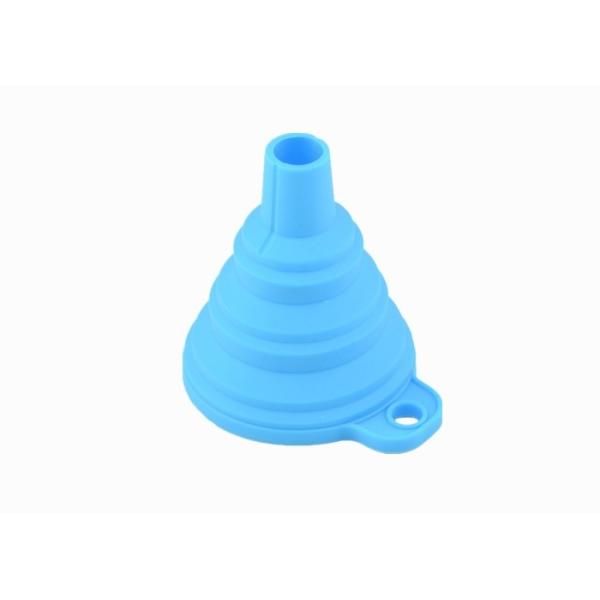 Kitchen Essential Silicone Foldable Funnel , Small Silicone Funnel FDA Approved