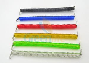China Extendable Colored Steel Wire Coiled Security Tethers With Terminal 2PCS on sale