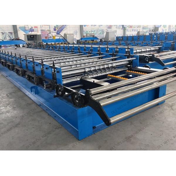 Automatic Cr12 Corrugated Roofing Machine PLC Metal Tile Roll Forming Equipment
