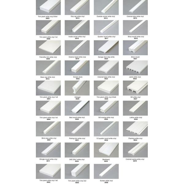 White Water Proof PVC Decorative Mouldings / 7ft Brick Mold For Decoration