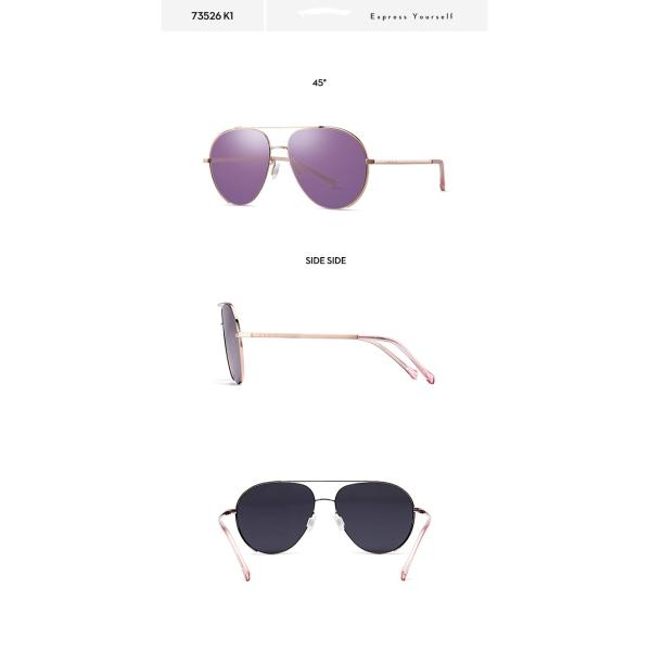 Women Non Polarized Sunglasses Metal Frame Pink Mirror Color Lens Classical Pilot