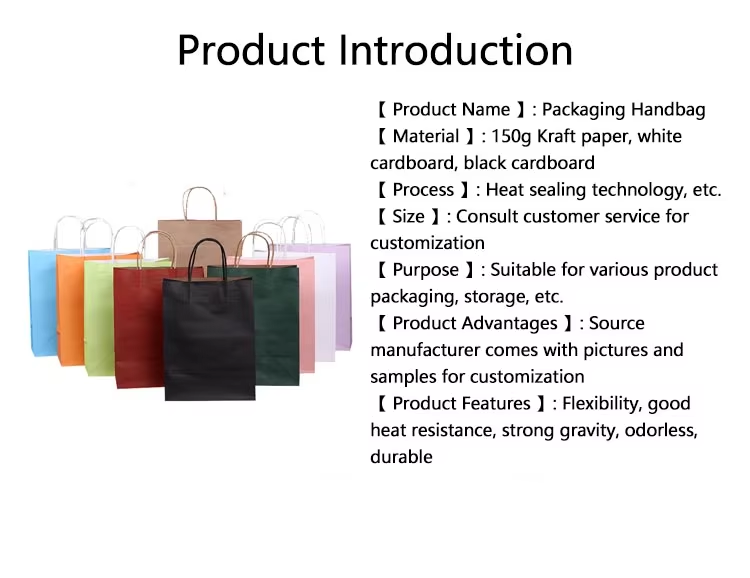 Cowhide Portable Paper Bags for Takeaway Packaging Creative Gift Bags Clothing Bags